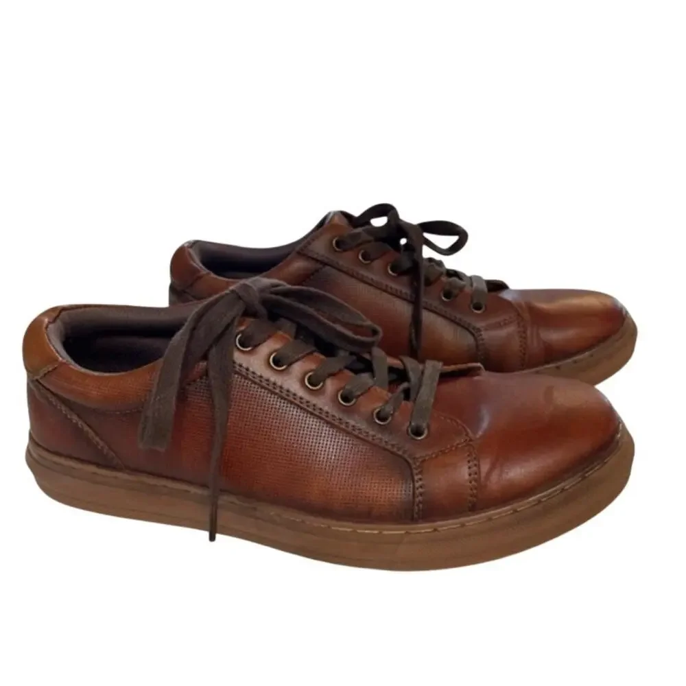 Arkbird Original Oxford Shoe Brown Leather Lace Up Mens Size 9 Low Top Sneaker‎
